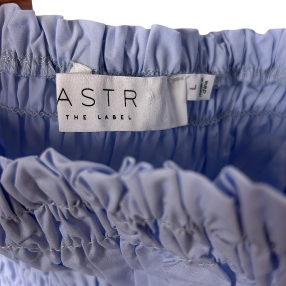 ASTR the Label,puffed sleeve peplum top,smocking,square neckline,Savina sz Small - Picture 9 of 17